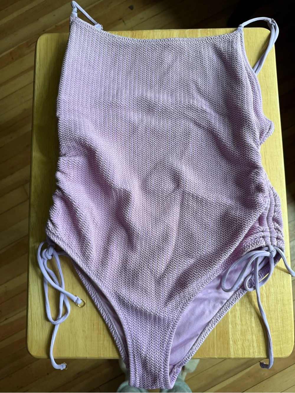 Women’s‎ Seafolly Australia Lilac Textured One-Piece Swimsuit size 6 USA